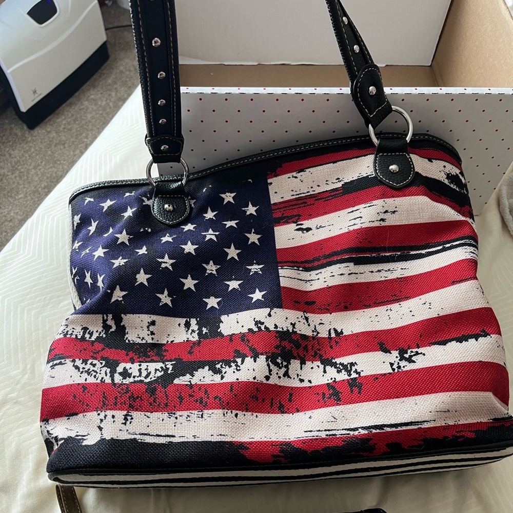 Montana West American flag handbag USA patriotic purse tote
